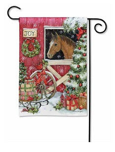 Christmas Horse Garden Flag                    SD-36910