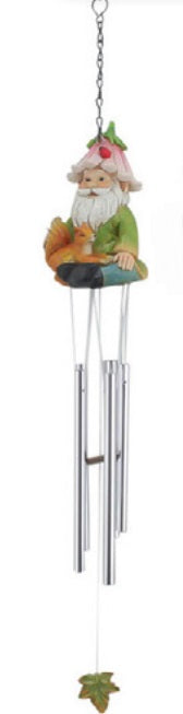 Gnome with Squirrel Windchime           RCS1113603