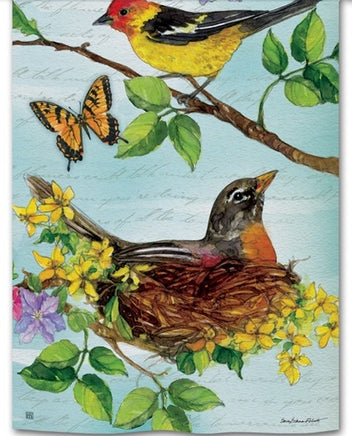 flora with robin garden flag sd-31331