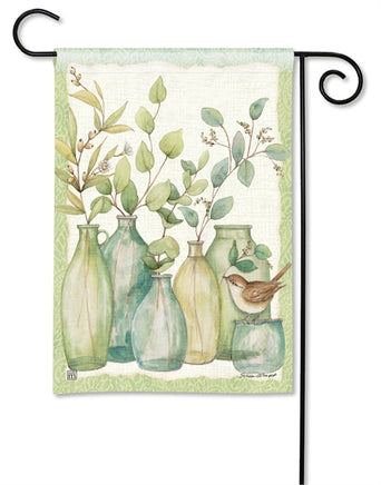 eucalyptus vases garden flag sd-31862