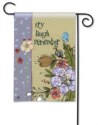 cry, laugh, remember garden flag sd-31884