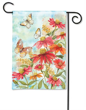 summer zinnias garden flag sd-32178