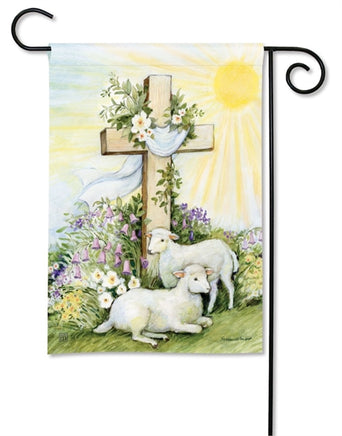 easter morning garden flag dd-33096