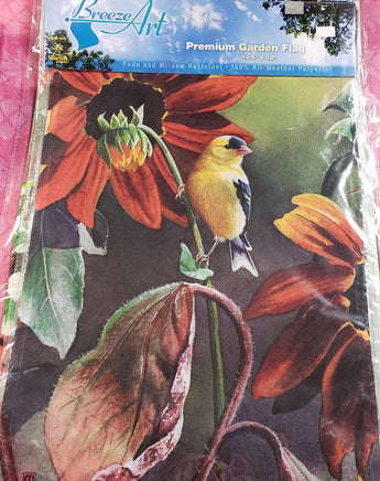 sunseekers goldfinch garden flag bb-35948