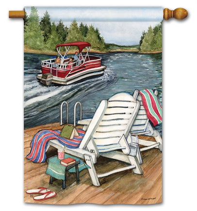 lake weekend standard flag 28" x 40" sd-91871