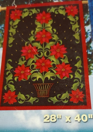 poinsettia topiary standard flag 28" x 40" bb-96214