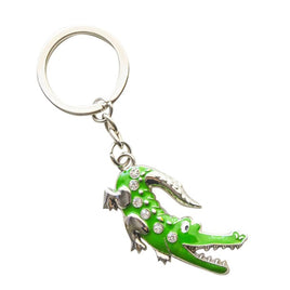 keychains - multi colored gator with jewels   f5040-3