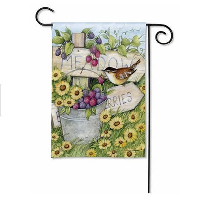fresh blackberries garden flag sd-33245