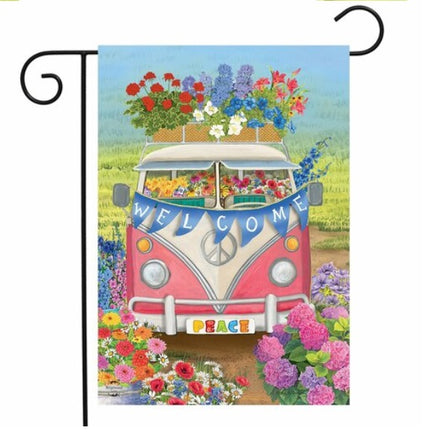 flower peace van garden flag gf4-9519