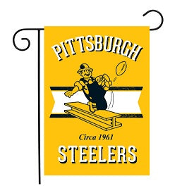 retro pittsburgh steelers 2-sided nfl garden flag gf6-9684
