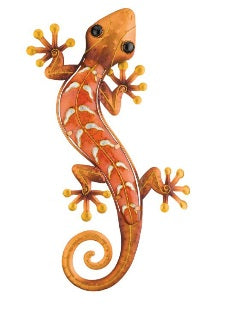 copper gecko metal wall decor 18" ra1310894