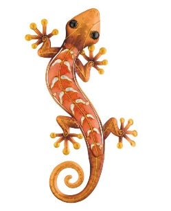 copper gecko metal wall decor 24" ra1910931