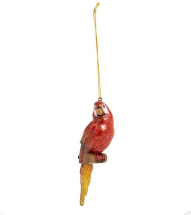 hanging red parrot ornament x-545-4