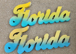 Metal 3D Florida Multi Color Signs