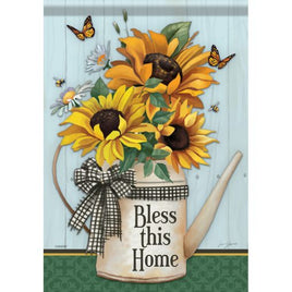 Sunflower Watering Can Garden Flag                  CR6-53122