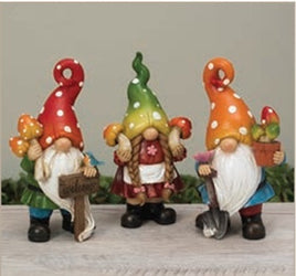 Colorful Mushroom Hat Gnomes   GR073650