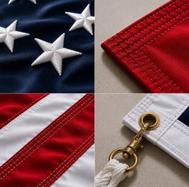 SPECIAL: American Flag 2ft X 3ft Embroidered with Grommets    DP082300