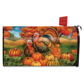 Autumn Turkey Pair Mailbox Cover       MC6-8251
