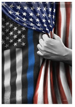 Back the Blue Garden Flag                  CR6-50391