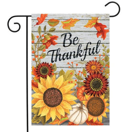 Be Thankful Flowers DS Garden Flag   GF5-8034