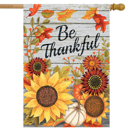 Be Thankful Sunflowers Standard Flag   HF8-28034