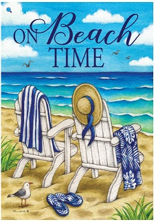 Beach Adirondacks Chairs Garden Flag      CD-35069-6