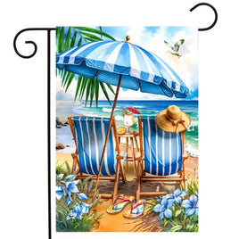 Beach Chairs Garden Flag   GF4-8306