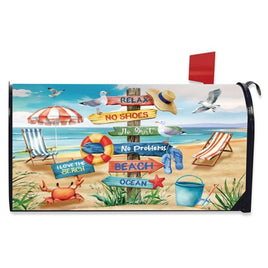 Beach Signs Mailbox Cover       MC6-8305