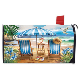 Beach Chairs OS Mailbox Cover       OSMC8-8306