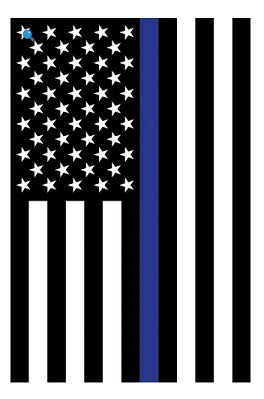 Support Blue Line Police Garden Flag      CD-33293-6