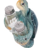 Blue Polystone Turtle Salt & Pepper Set    WW-771-S