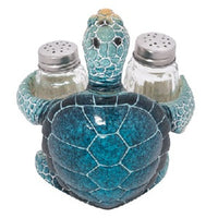 Blue Polystone Turtle Salt & Pepper Set    WW-771