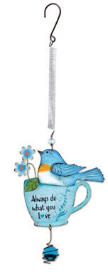 Bouncy Blue Bird in Cup Hanging Decor     SV0694776