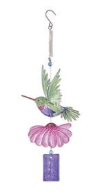 Bouncy Pink-Green Hummingbird Hanging Decor     SV0693710