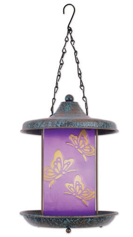 Hanging Birdfeeder with Butterfly Glass Insert          SV1794681