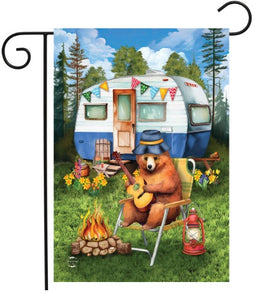 Camping Bear Garden Flag   GF4-8599