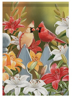 Cardinal Pair Garden Flag                  CR6-50993