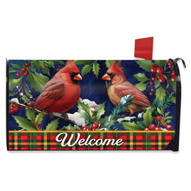 Cardinal & Holly Mailbox Cover       MC6-8451