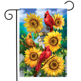 Cardinals & Sunflowers Garden Flag   GF4-9152
