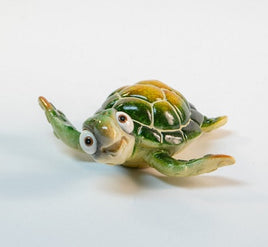 Cartoon Green Big-Eyed Resin Turtle Figurine    H5319-7G