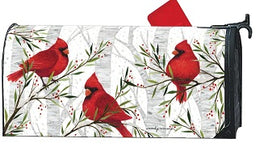 Cardinals in Birch Tree MailWrap        SD-03185