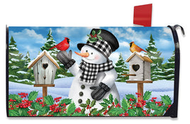 Checkered Snowman OS Mailbox Cover        OSMC8-09244