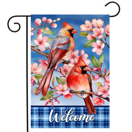 Cherry Blossom Cardinal Garden Flag   GF4-8397
