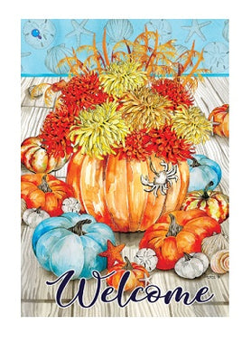 Coastal Fall Welcome Garden Flag      CD-35232-6