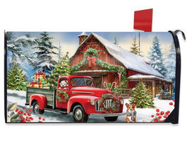 Country Christmas Mailbox Cover       MC6-8770