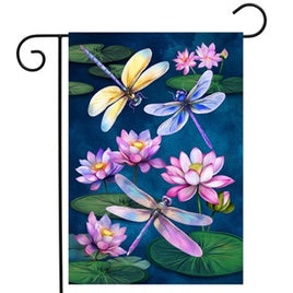 Dragonflies & Water Lilies Garden Flag   GF4-8394