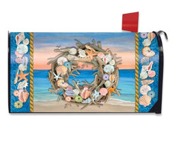 Driftwood Wreath Mailbox Cover       MC6-9861