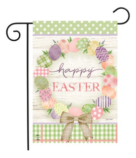 Easter Egg Wreath Garden Flag   GF4-9166