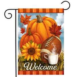 Fall Welcome Football Garden Flag   GF4-8219