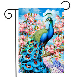 Fancy Peacock Garden Flag   GF4-8659